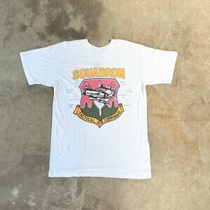 Vintage 90s Squadron Tactical Air Command Fighter Pilot T-Shirt XL